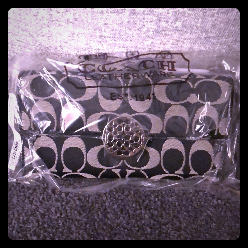 Black and White Coach Wallet